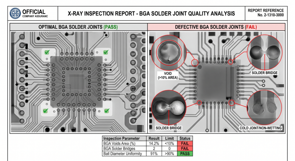 Alt: Picking the best PCB assembly services for prototypes in 2026 - X-ray inspection report
