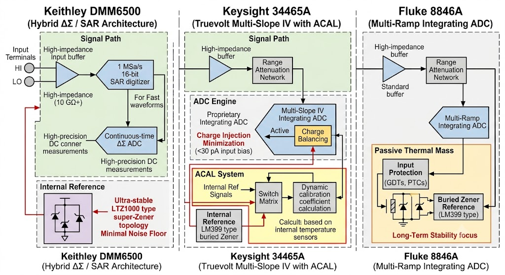 Keysight and Keithley 6.5-digit multimeter comparison