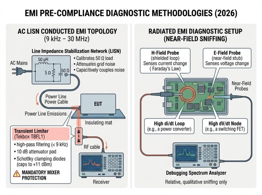 EMI pre-compliance testing setup